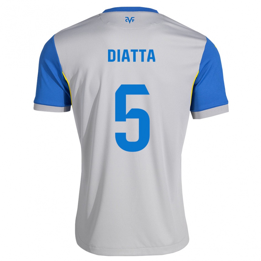 גברים כדורגל Alassane Diatta #5 כחול דודג' אפור הרחק ג'רזי 2026/27