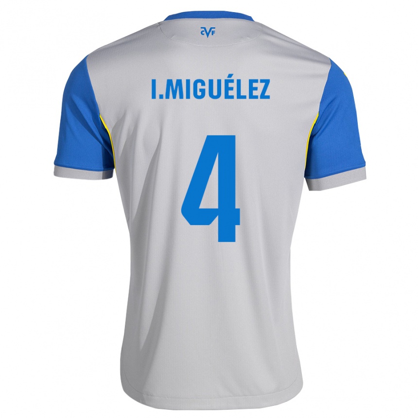 גברים כדורגל Irene Miguélez #4 כחול דודג' אפור הרחק ג'רזי 2026/27