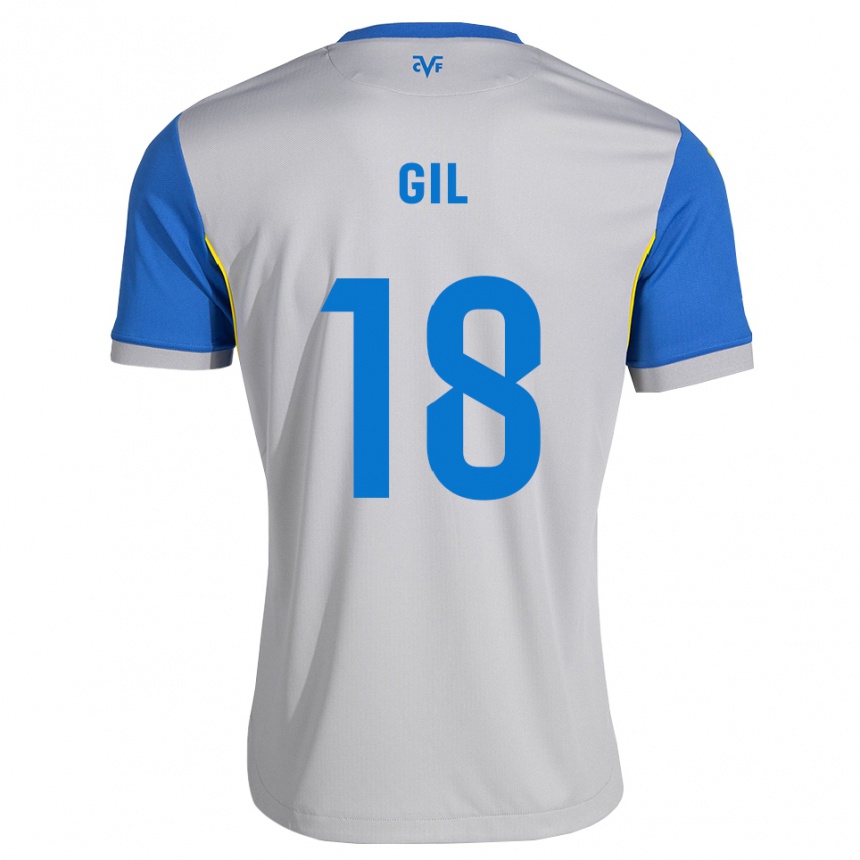 גברים כדורגל Mario Gil #18 כחול דודג' אפור הרחק ג'רזי 2026/27