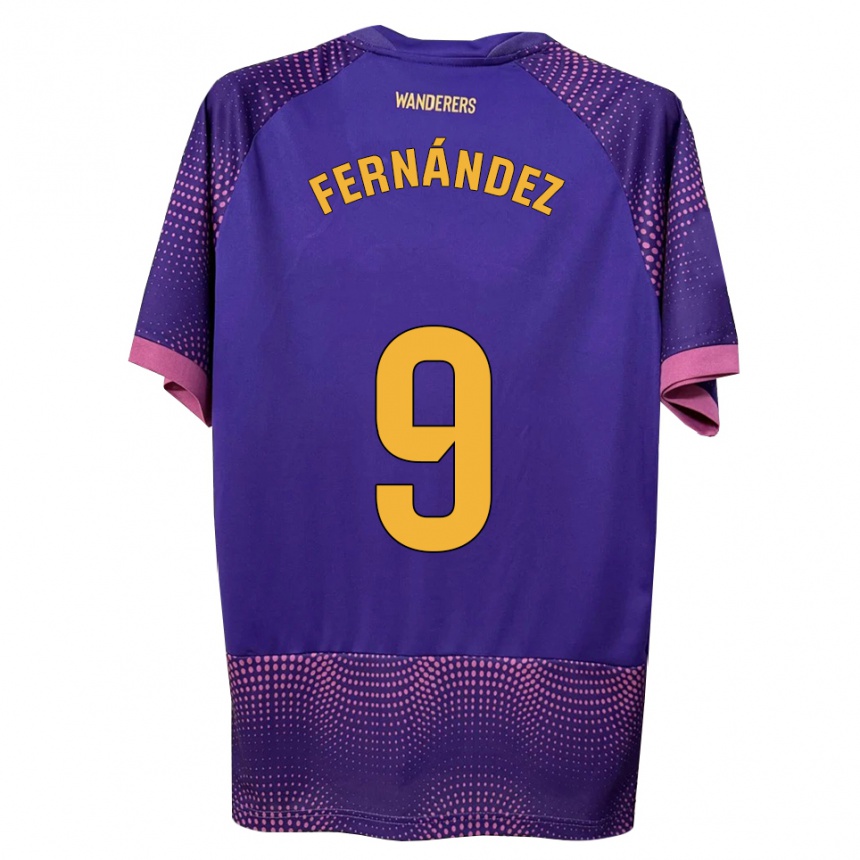גברים כדורגל Ismael Fernández #9 לבן ורוד סגול הרחק ג'רזי 2026/27
