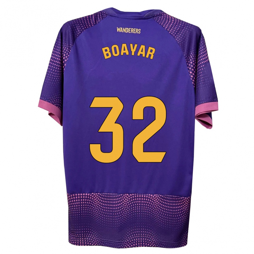 גברים כדורגל Adam Boayar #32 לבן ורוד סגול הרחק ג'רזי 2026/27