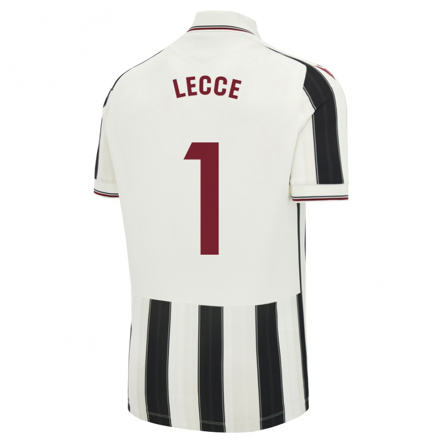 גברים כדורגל Lecce #1 לבן אדום שחור הרחק ג'רזי 2026/27