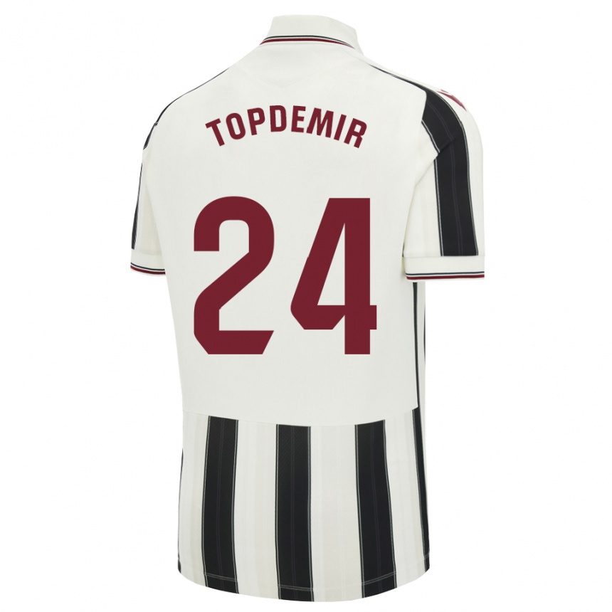 גברים כדורגל Karan Topdemir #24 לבן אדום שחור הרחק ג'רזי 2026/27