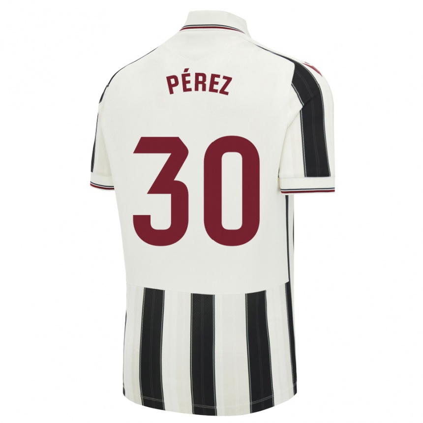 גברים כדורגל Luismi Pérez #30 לבן אדום שחור הרחק ג'רזי 2026/27