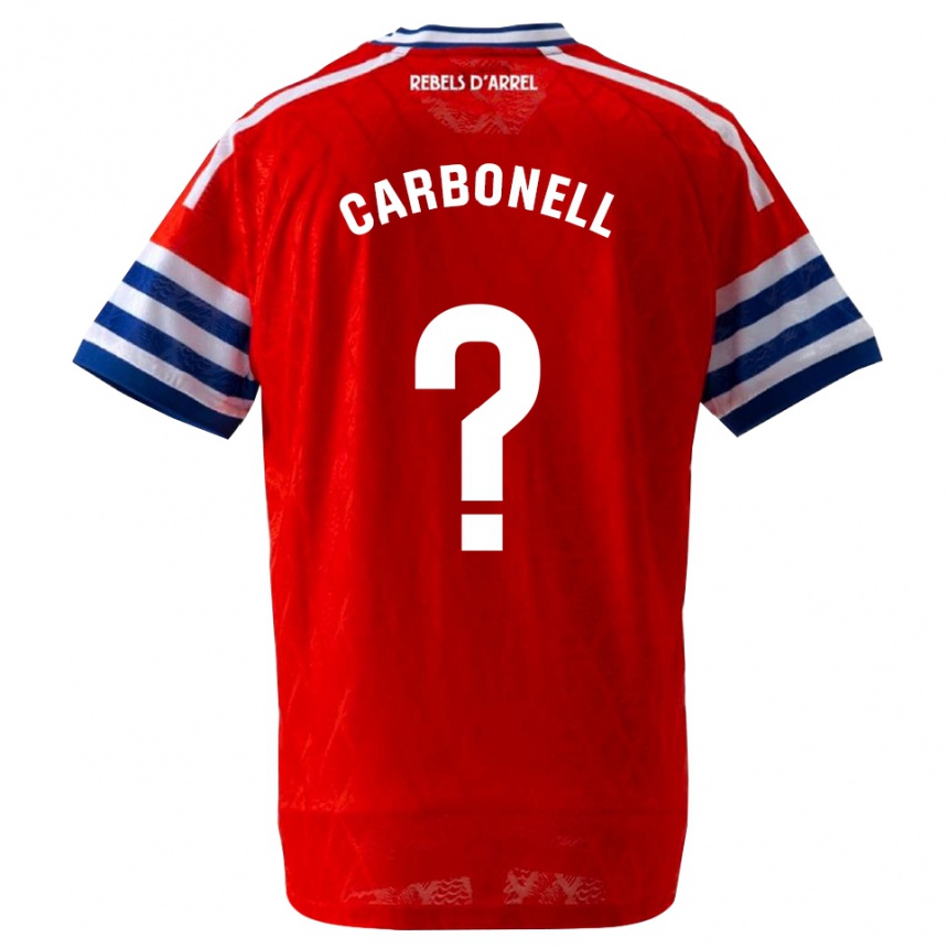 גברים כדורגל Ethan Carbonell #0 כחול מלכותי אדום הרחק ג'רזי 2026/27 גברים כדורגל Ethan Carbonell #0 כחול מלכותי אדום הרחק ג'רזי 2026/27