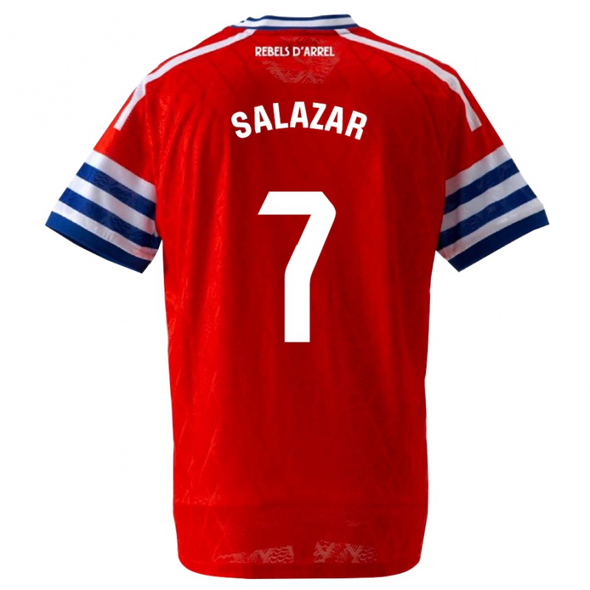 גברים כדורגל Leo Salazar #7 כחול מלכותי אדום הרחק ג'רזי 2026/27