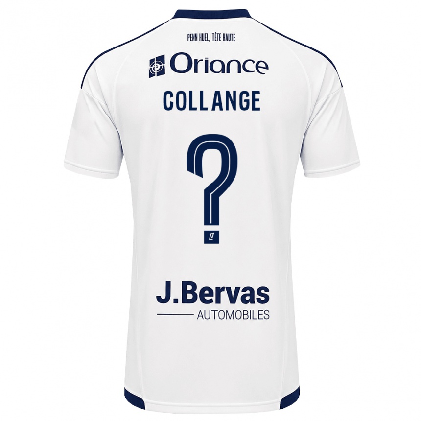 גברים כדורגל Malorie Collange #0 כחול צי לבן הרחק ג'רזי 2026/27