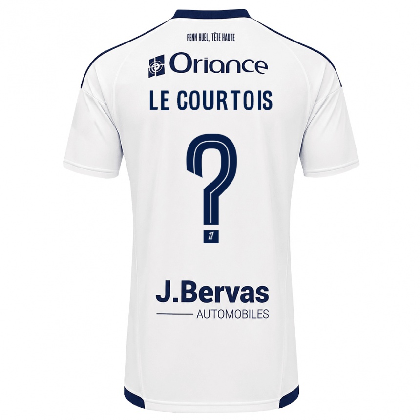 גברים כדורגל Loan Le Courtois #0 כחול צי לבן הרחק ג'רזי 2026/27