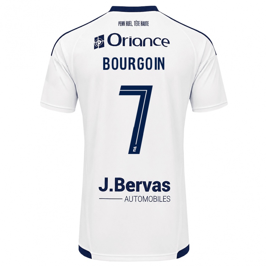 גברים כדורגל Hugo Bourgoin #7 כחול צי לבן הרחק ג'רזי 2026/27