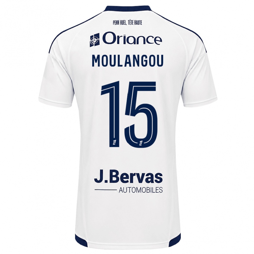 גברים כדורגל Kenan Moulangou #15 כחול צי לבן הרחק ג'רזי 2026/27