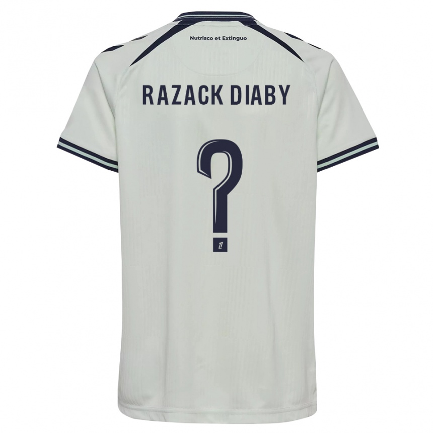 גברים כדורגל Abdoul Razack Diaby #0 כחול חצות לבן הרחק ג'רזי 2026/27