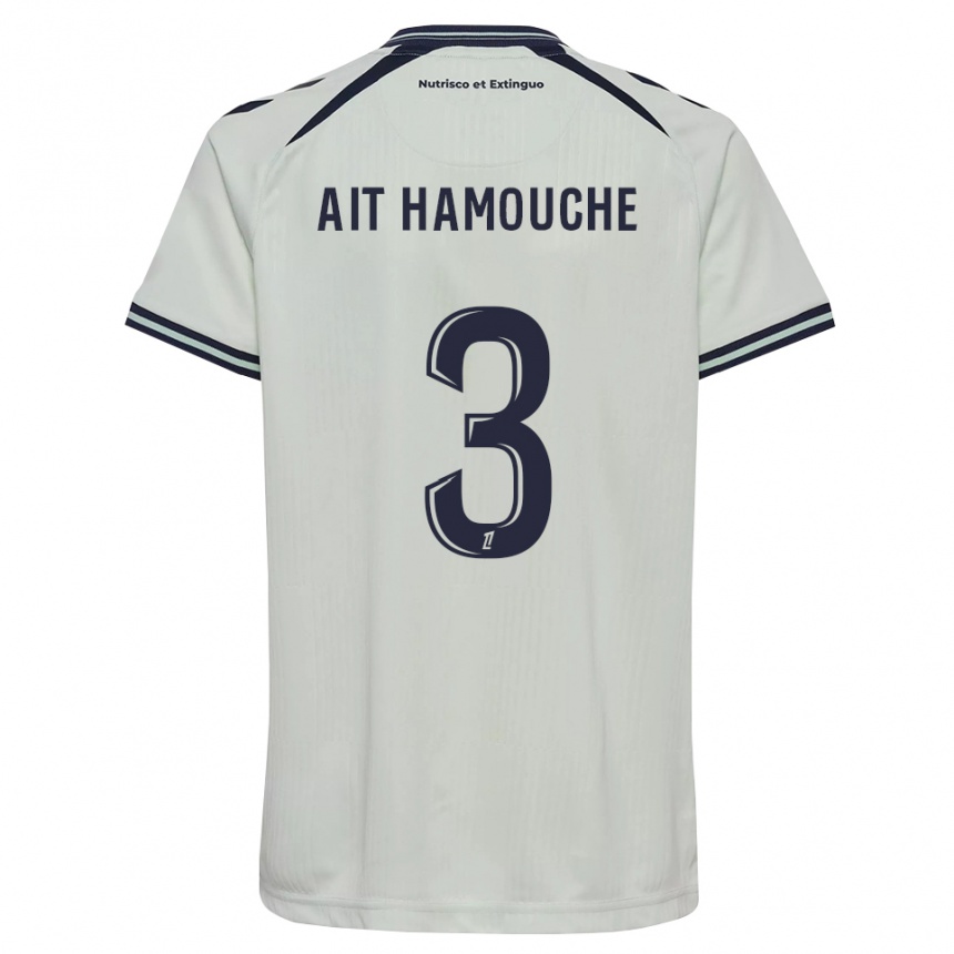 גברים כדורגל Massyl Ait Hamouche #3 כחול חצות לבן הרחק ג'רזי 2026/27