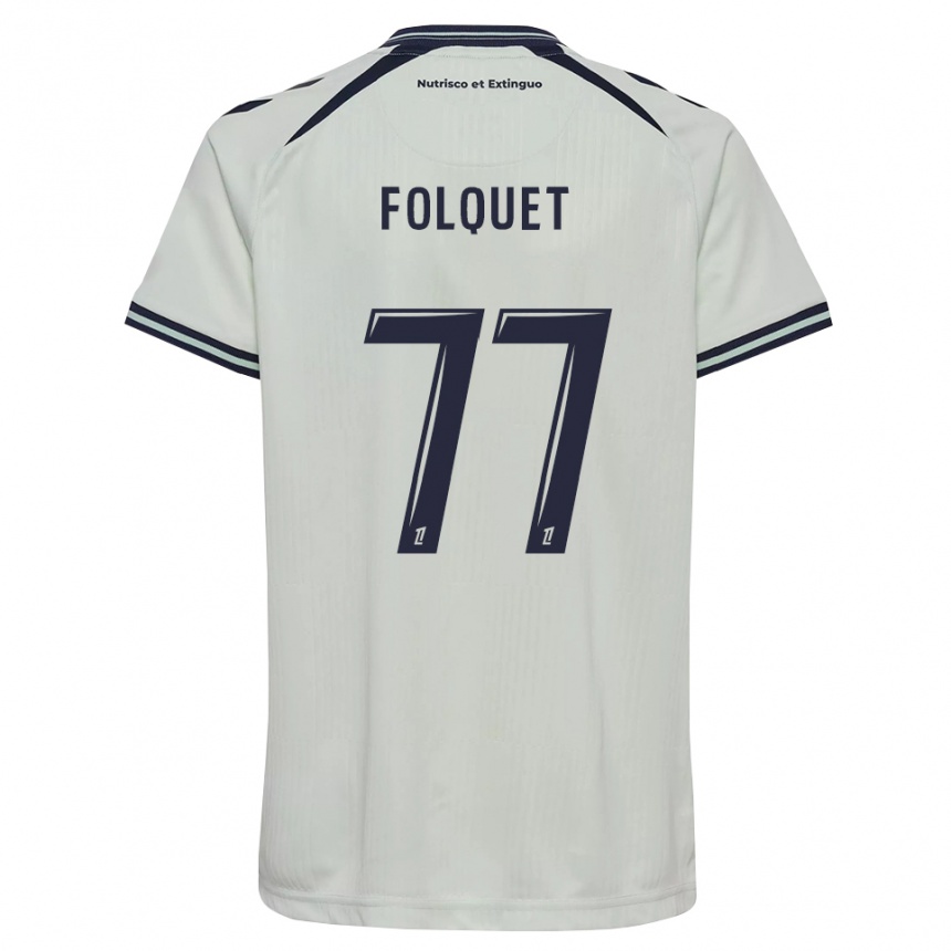 גברים כדורגל Magnaba Folquet #77 כחול חצות לבן הרחק ג'רזי 2026/27