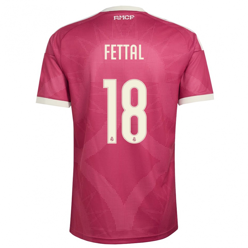 גברים כדורגל Rachad Fettal #18 אדום סגול חיוור לבן ג'רזי קיט שלישי 2026/27 גברים כדורגל Rachad Fettal #18 אדום סגול חיוור לבן ג'רזי קיט שלישי 2026/27