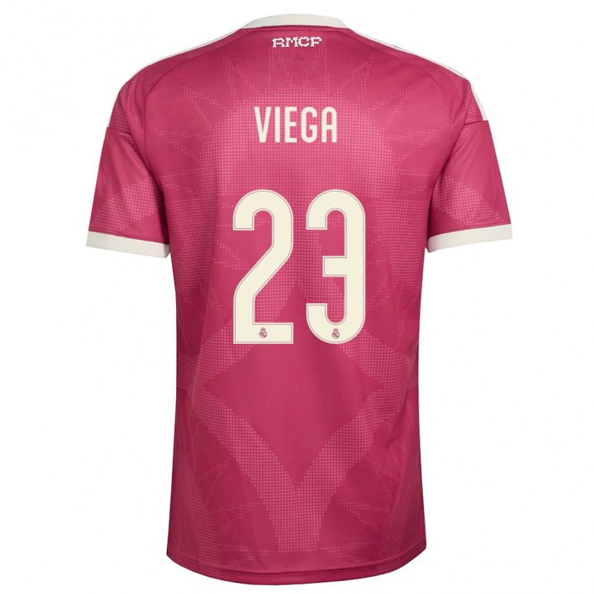 גברים כדורגל Marcos Viega #23 אדום סגול חיוור לבן ג'רזי קיט שלישי 2026/27