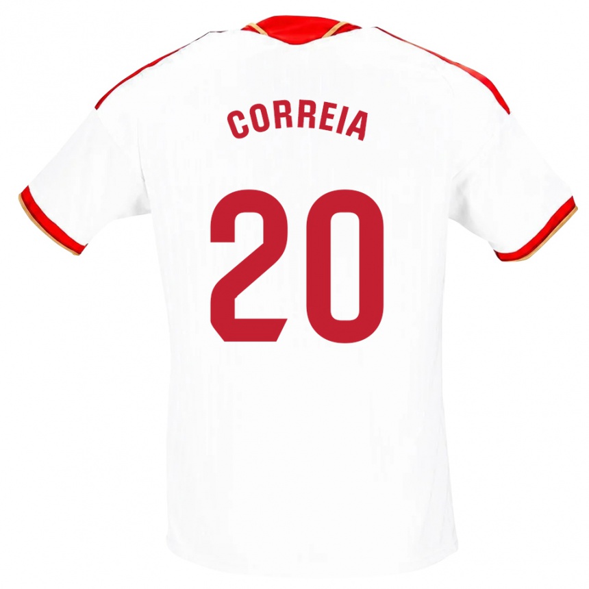 גברים כדורגל פליקס קורייה #20 לבן אדום ג'רזי ביתית 2026/27 גברים כדורגל פליקס קורייה #20 לבן אדום ג'רזי ביתית 2026/27