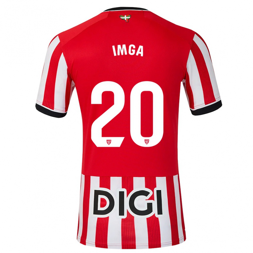 נשים כדורגל Christian Imga #20 אדום שחור לבן ג'רזי ביתית 2026/27