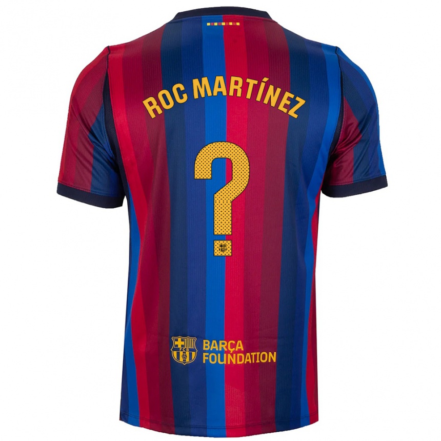 נשים כדורגל Roc Martínez #0 כחול מלכותי אדום צהוב ג'רזי ביתית 2026/27