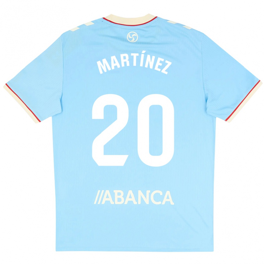 נשים כדורגל Lara Martínez #20 כחול שמיים לבן אדום ג'רזי ביתית 2026/27