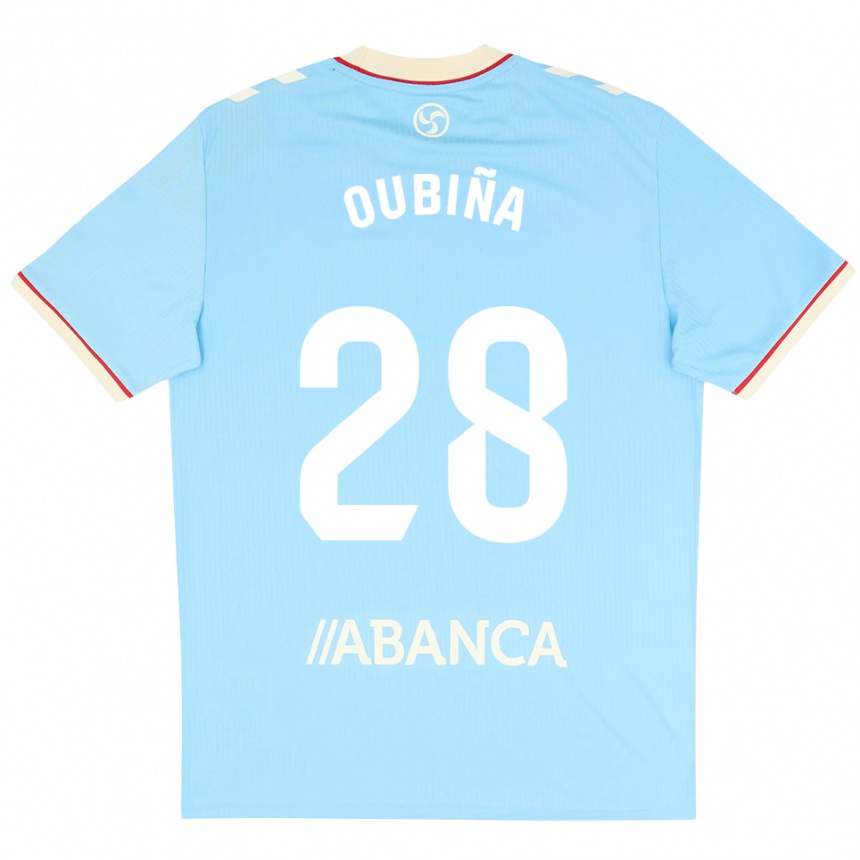 נשים כדורגל Jimena Oubiña #28 כחול שמיים לבן אדום ג'רזי ביתית 2026/27