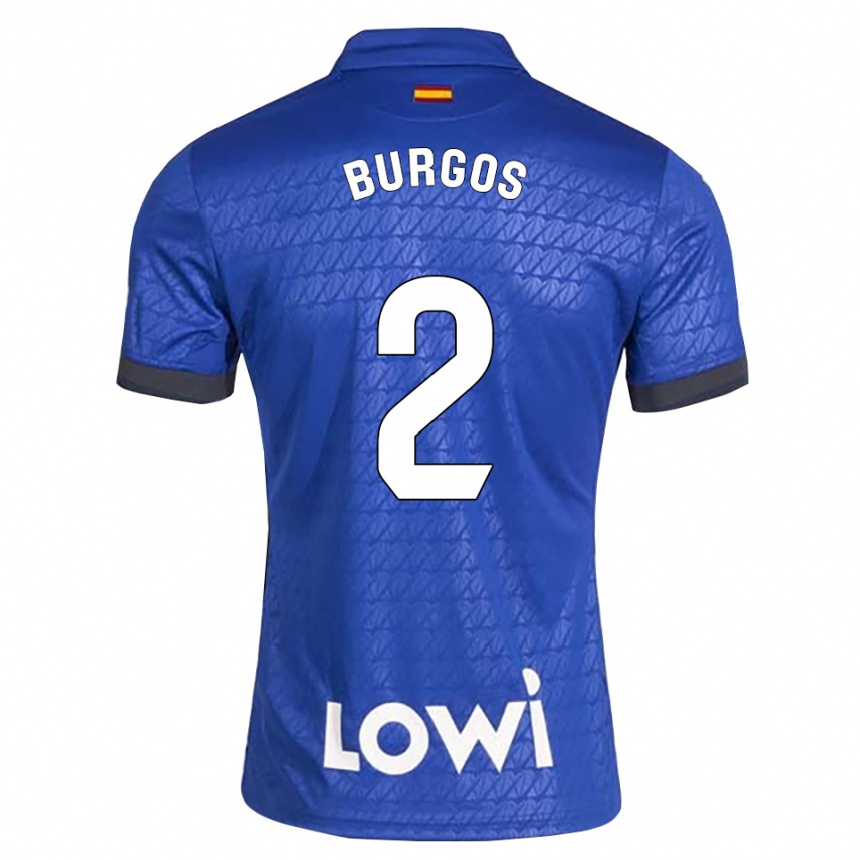 נשים כדורגל Curro Burgos #2 לבן כחול שחור ג'רזי ביתית 2026/27