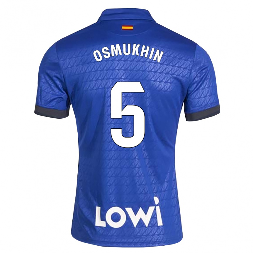 נשים כדורגל Zakhar Osmukhin #5 לבן כחול שחור ג'רזי ביתית 2026/27