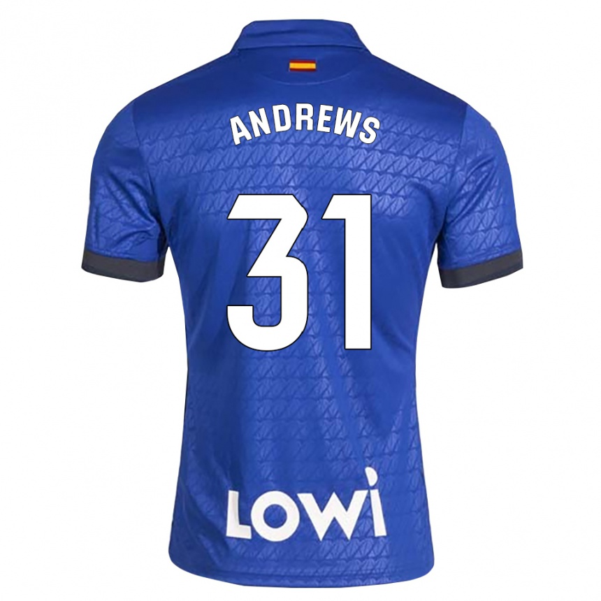 נשים כדורגל George Andrews #31 לבן כחול שחור ג'רזי ביתית 2026/27