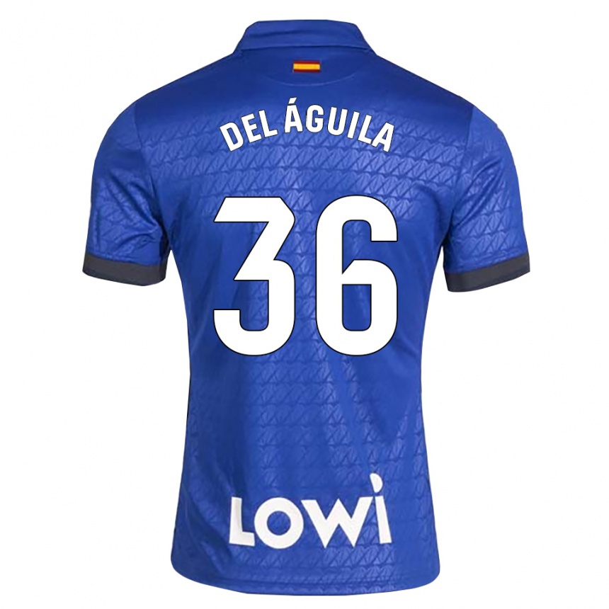 נשים כדורגל Ángel Del Águila #36 לבן כחול שחור ג'רזי ביתית 2026/27
