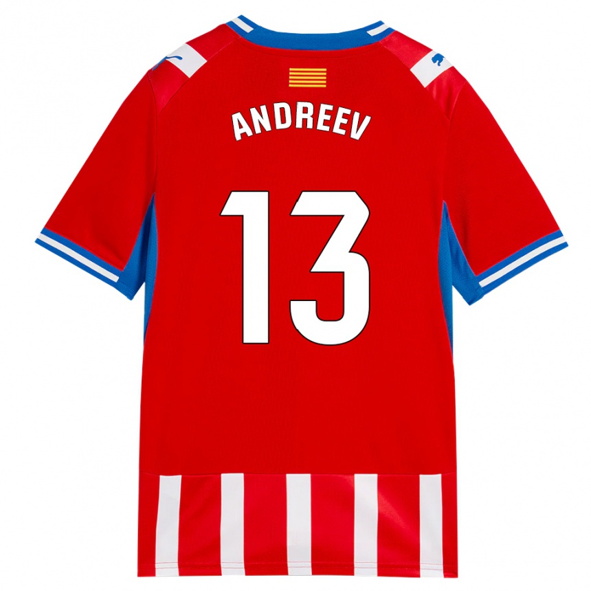 נשים כדורגל Aleksandar Andreev #13 אדום לבן כחול שמיים ג'רזי ביתית 2026/27