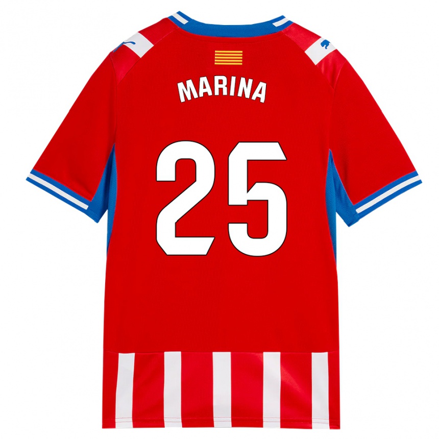 נשים כדורגל Sergi Marina #25 אדום לבן כחול שמיים ג'רזי ביתית 2026/27