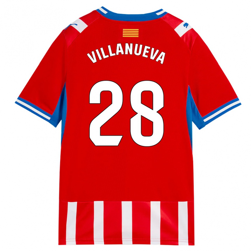 נשים כדורגל Pablo Villanueva #28 אדום לבן כחול שמיים ג'רזי ביתית 2026/27