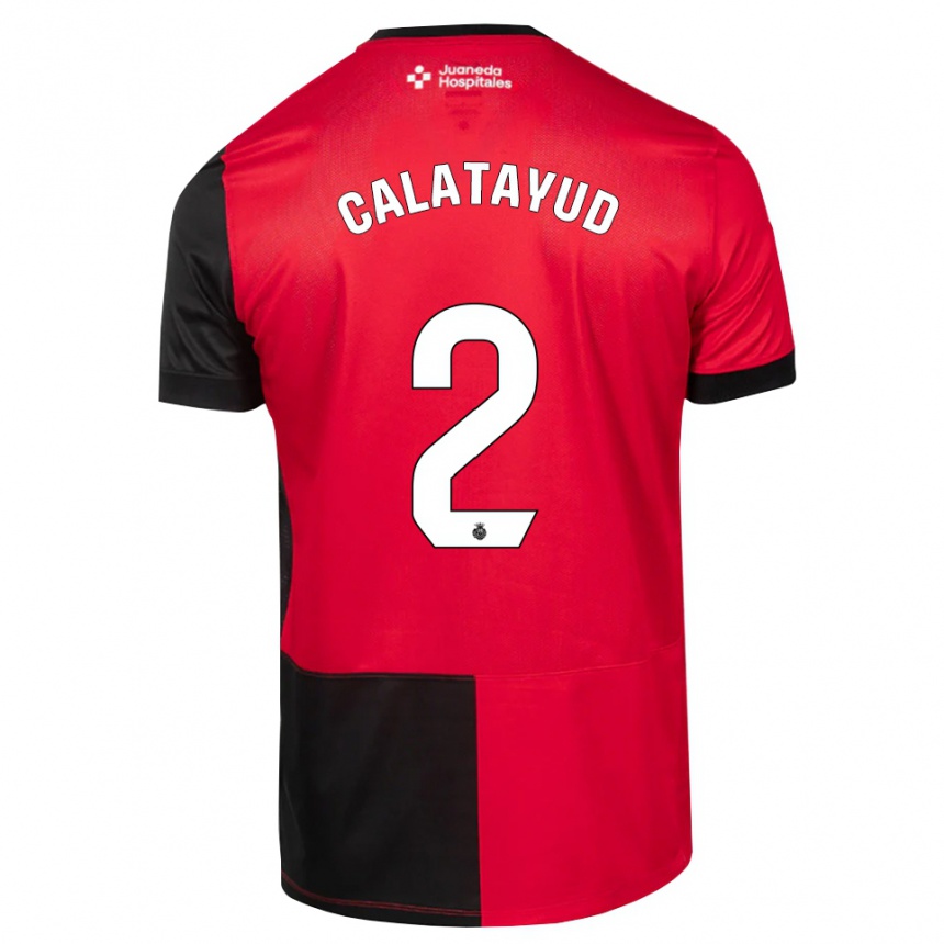 נשים כדורגל Miguel Calatayud #2 שחור אדום לבן ג'רזי ביתית 2026/27 נשים כדורגל Miguel Calatayud #2 שחור אדום לבן ג'רזי ביתית 2026/27