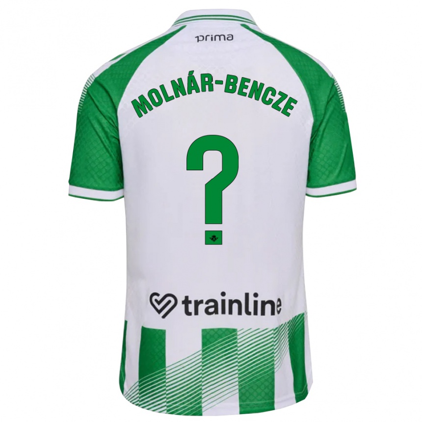 נשים כדורגל Zsombor Molnár-Bencze #0 ירוק בהיר שחור לבן ג'רזי ביתית 2026/27