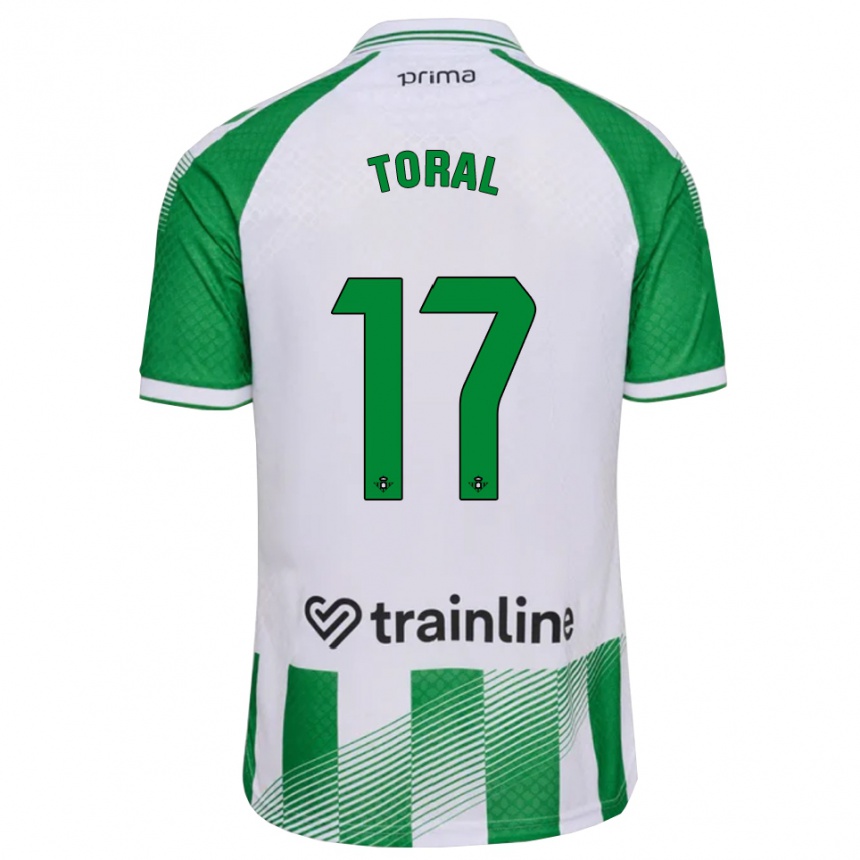 נשים כדורגל Antonio Toral #17 ירוק בהיר שחור לבן ג'רזי ביתית 2026/27