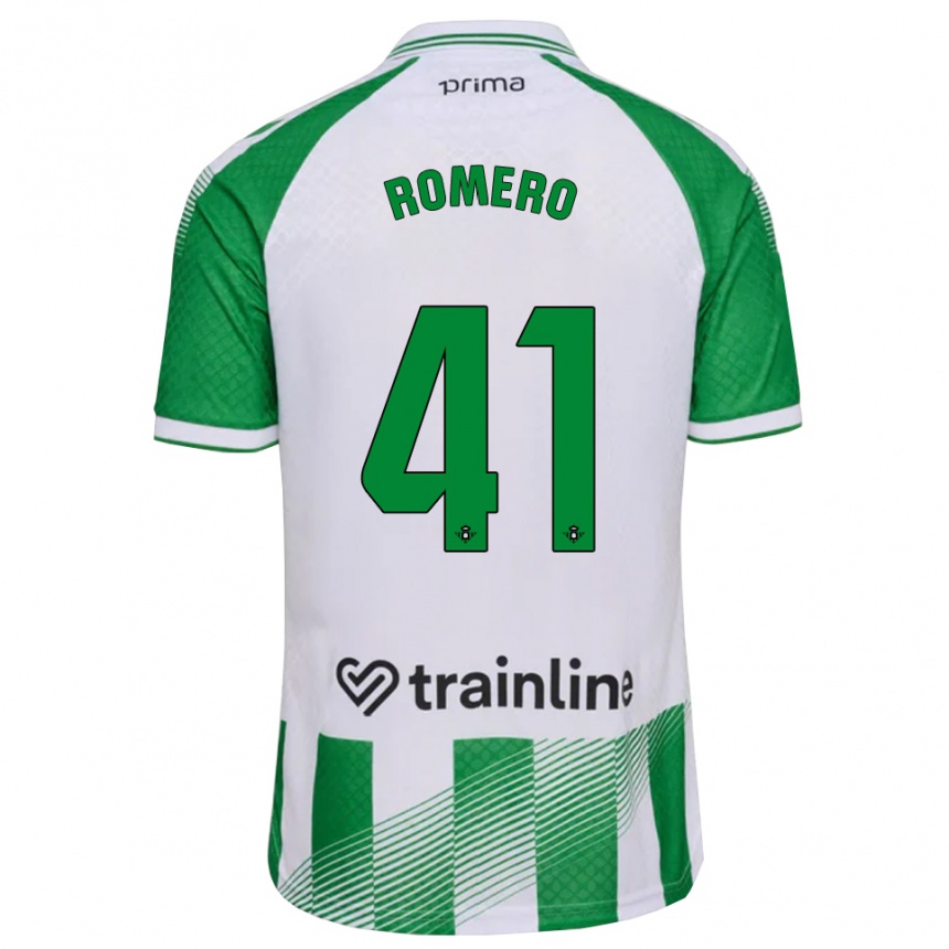 נשים כדורגל José Romero #41 ירוק בהיר שחור לבן ג'רזי ביתית 2026/27