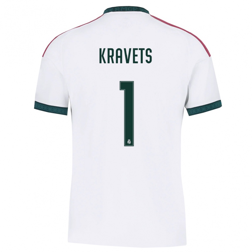 נשים כדורגל David Kravets #1 ירוק כהה לבן אדום ג'רזי ביתית 2026/27