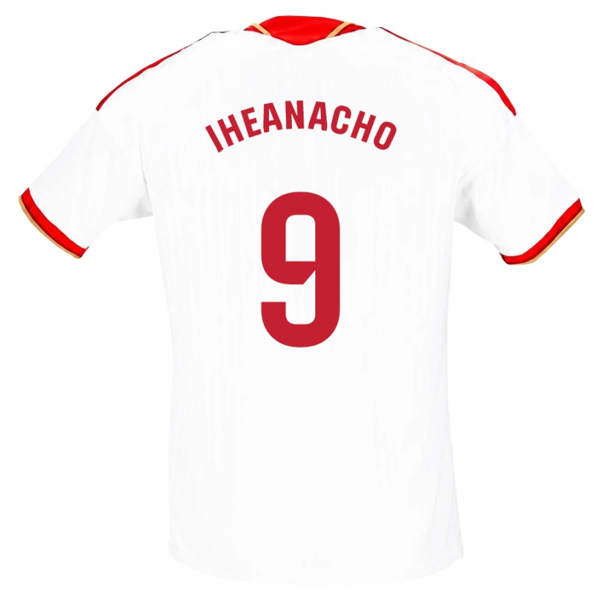 נשים כדורגל Kelechi Iheanacho #9 לבן אדום ג'רזי ביתית 2026/27