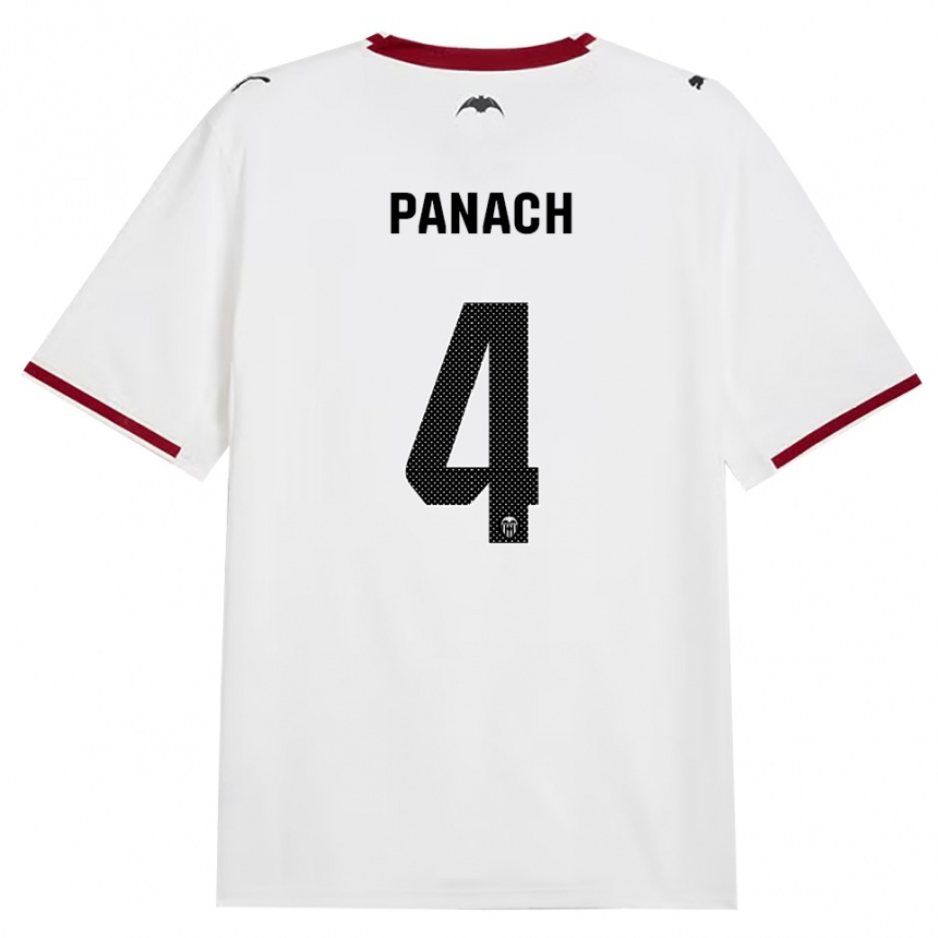 נשים כדורגל Alejandro Panach #4 שחור לבן אדום צהוב ג'רזי ביתית 2026/27 נשים כדורגל Alejandro Panach #4 שחור לבן אדום צהוב ג'רזי ביתית 2026/27