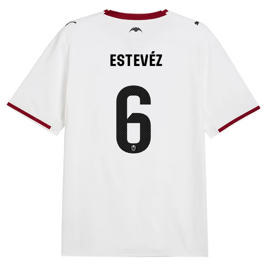נשים כדורגל Alejandro Estevéz #6 שחור לבן אדום צהוב ג'רזי ביתית 2026/27