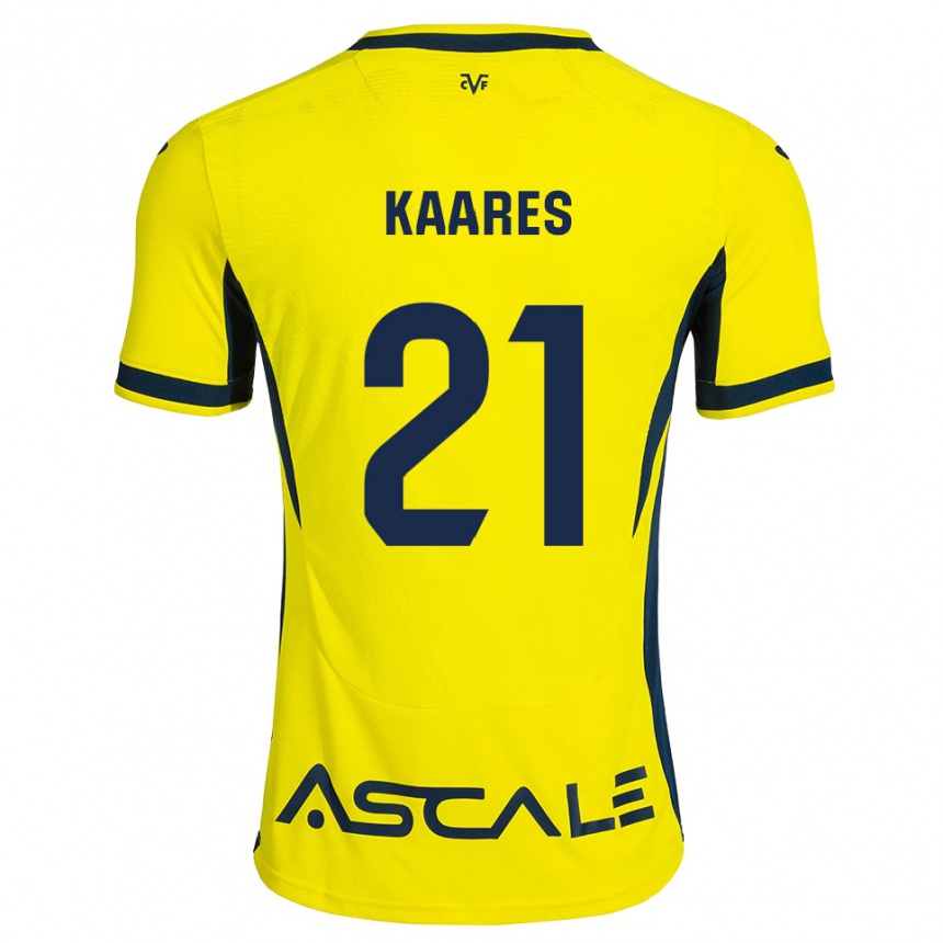 נשים כדורגל Andero Kaares #21 צהוב שחור אדום ג'רזי ביתית 2026/27