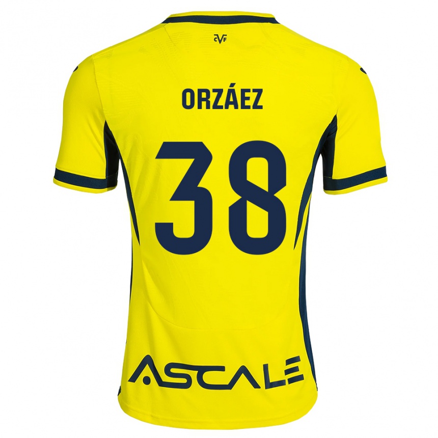 נשים כדורגל Sergio Orzáez #38 צהוב שחור אדום ג'רזי ביתית 2026/27