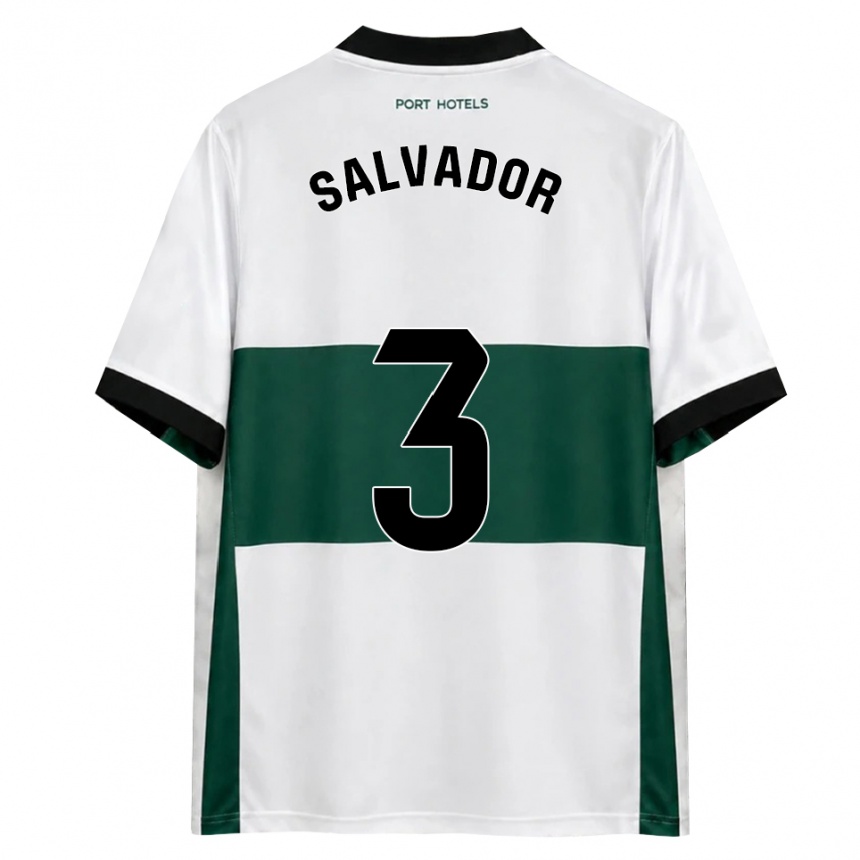 נשים כדורגל Nico Salvador #3 ירוק לבן אדום ג'רזי ביתית 2026/27