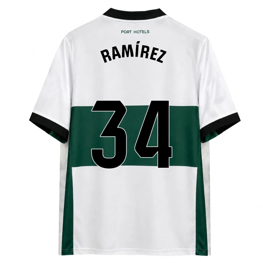 נשים כדורגל Jalmar Ramírez #34 ירוק לבן אדום ג'רזי ביתית 2026/27