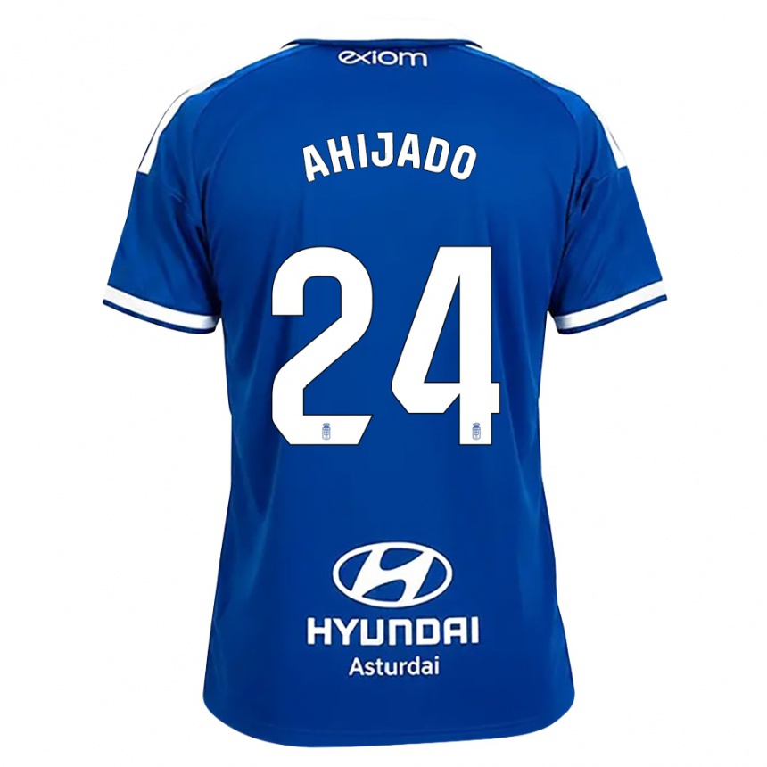 נשים כדורגל Lucas Ahijado #24 כחול בינוני לבן ג'רזי ביתית 2026/27