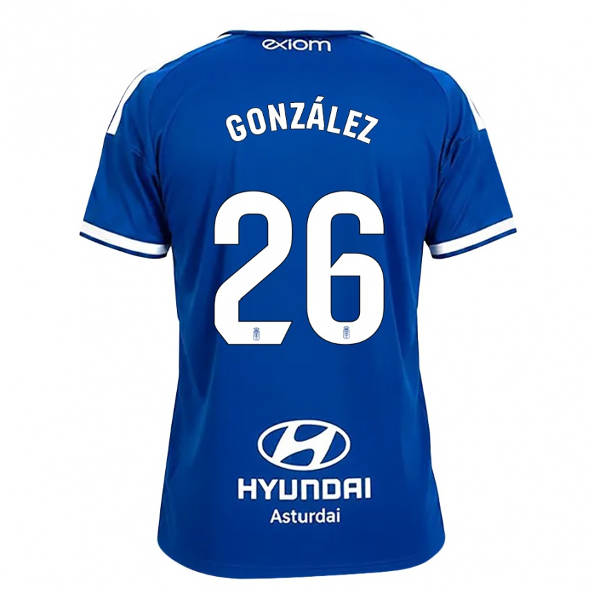 נשים כדורגל Miguel González #26 כחול בינוני לבן ג'רזי ביתית 2026/27