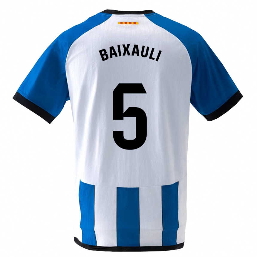 נשים כדורגל Iker Baixauli #5 כחול לבן מלכותי ג'רזי ביתית 2026/27