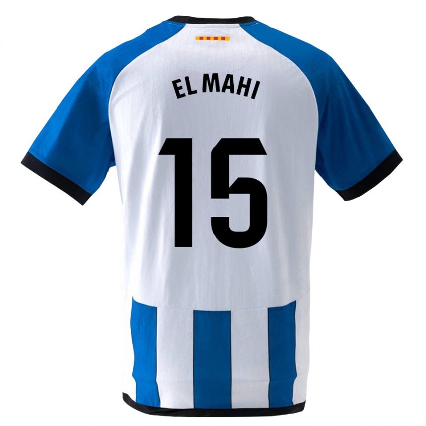 נשים כדורגל Mohamed El Mahi #15 כחול לבן מלכותי ג'רזי ביתית 2026/27