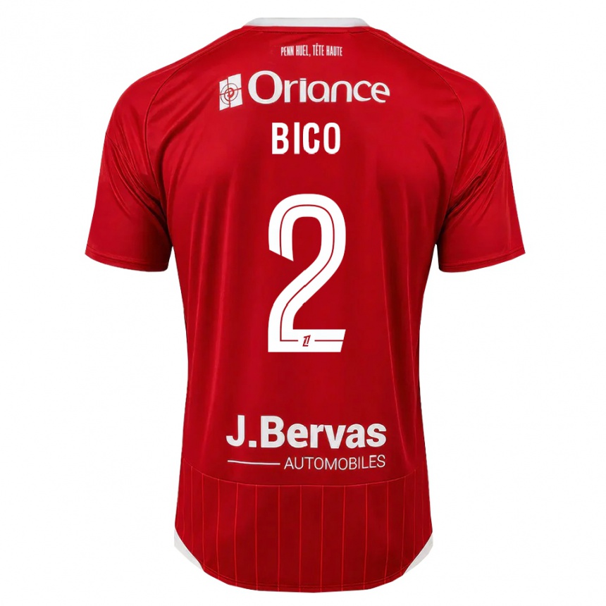 נשים כדורגל Angelo Bico #2 לבן אדום ג'רזי ביתית 2026/27