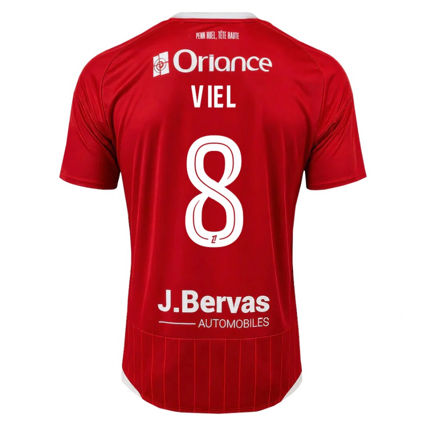 נשים כדורגל Sacha Viel #8 לבן אדום ג'רזי ביתית 2026/27