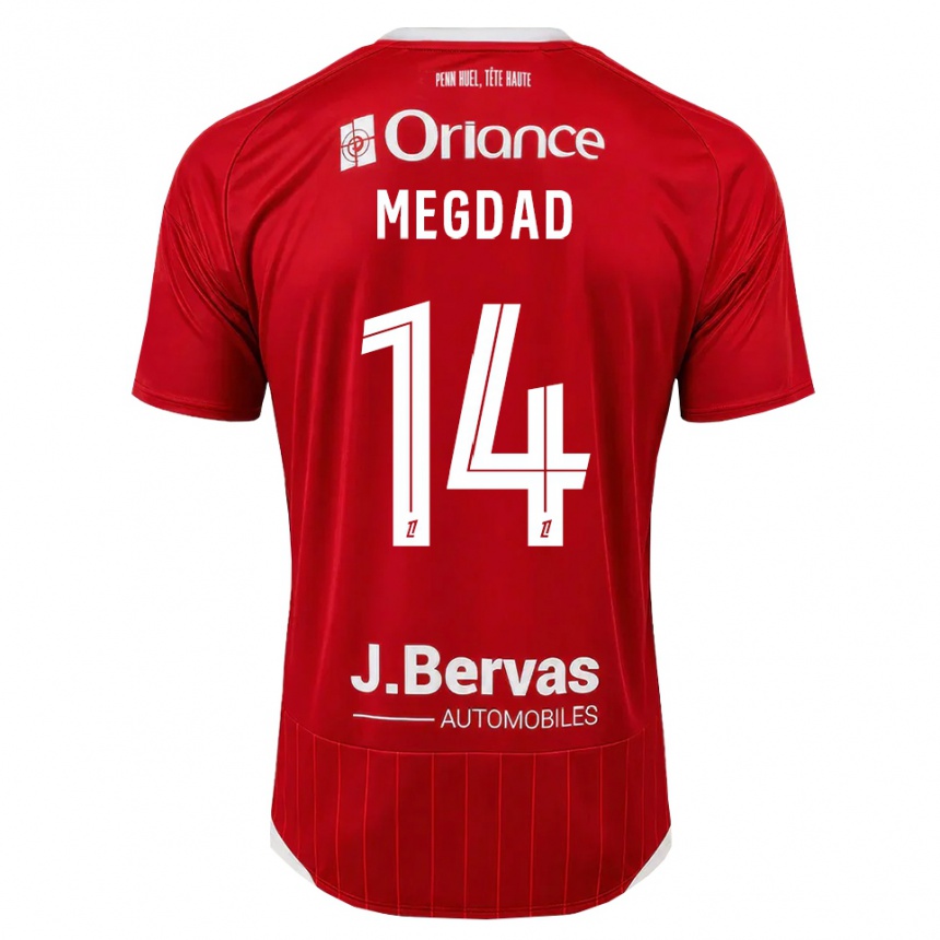 נשים כדורגל Noa Megdad #14 לבן אדום ג'רזי ביתית 2026/27 נשים כדורגל Noa Megdad #14 לבן אדום ג'רזי ביתית 2026/27